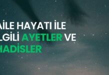 aile hayatı ile ilgili hadisler